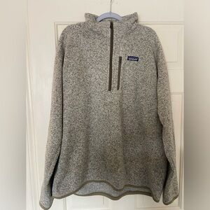 Men's Patagonia Better Sweater® 1/4-Zip Fleece size XL color Oar Tan/Brown